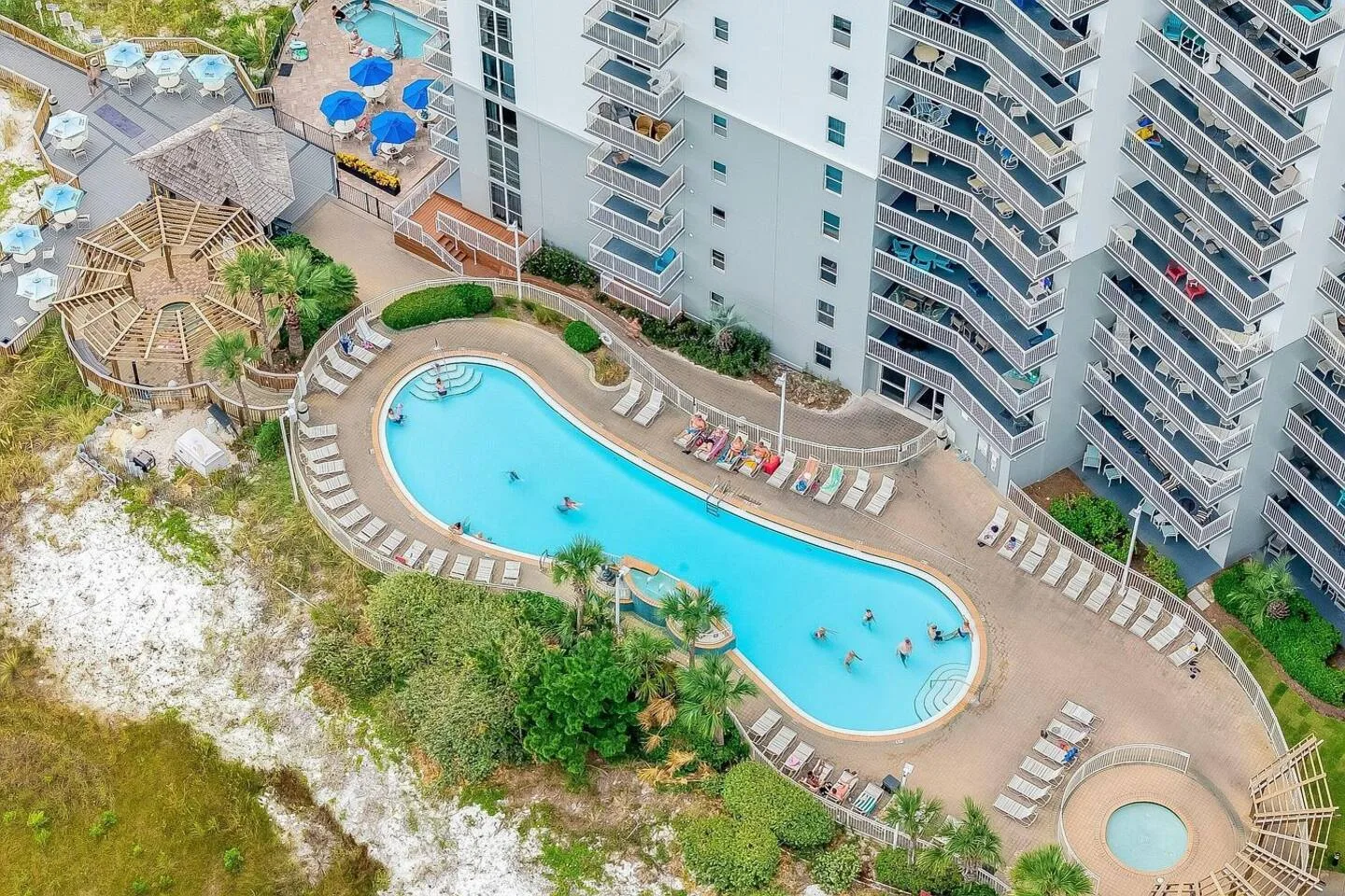 Pelican Beach Resort pool and beachfront from Unit 1006 Destin